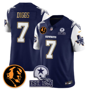 Trevon Diggs # 7 Dallas Cowboys Vapor Limited Gold Jersey - John Madden Patch - All Stitched