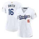 Will Smith #16 Women's Los Angeles Dodgers White 2026 Gold Collection Stadium Jersey - White