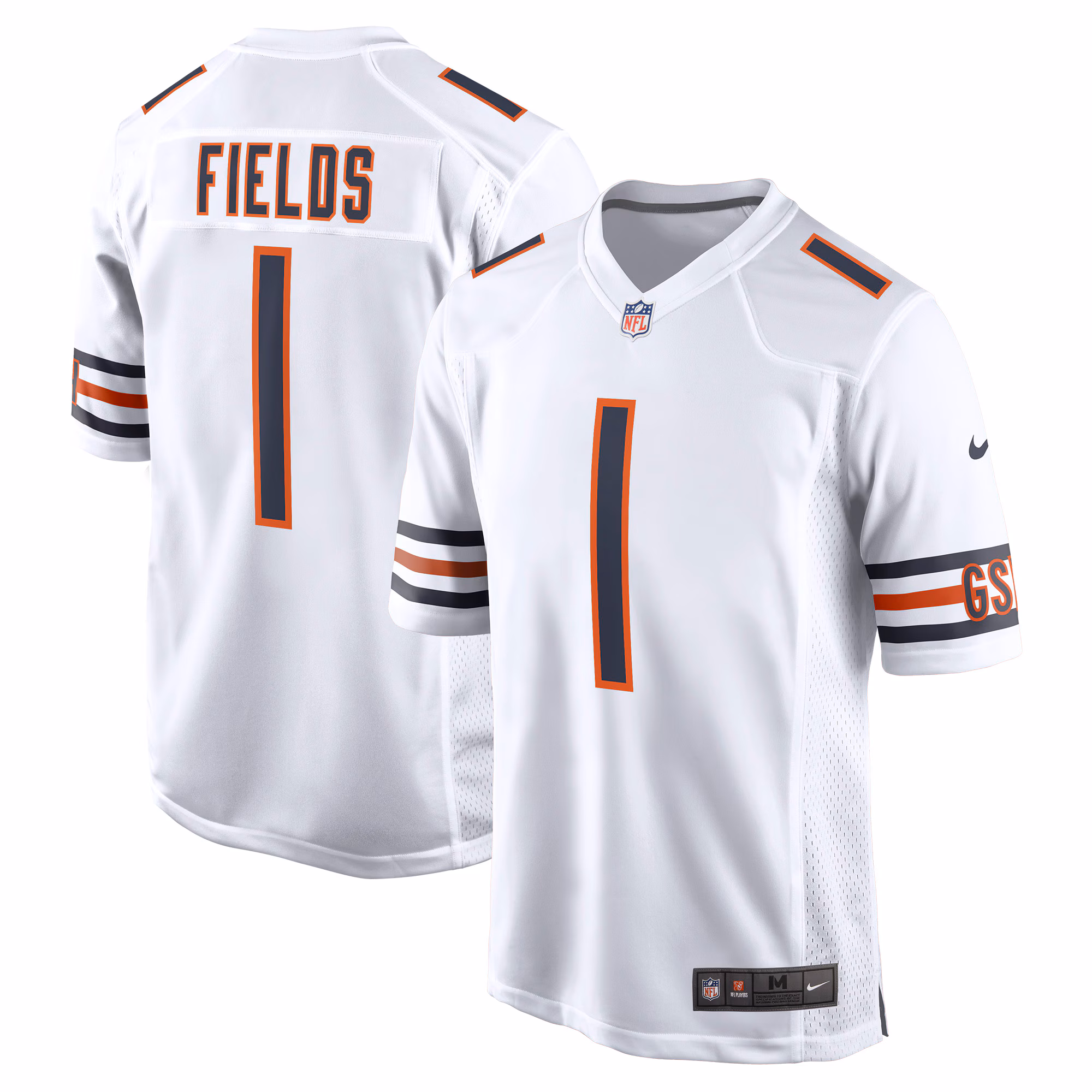 Justin Fields Chicago Bears Player Game Jersey - White