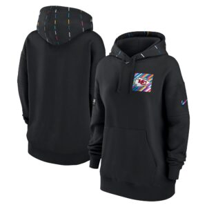 Women's  Black Kansas City Chiefs 2023 Crucial Catch Club Pullover Hoodie