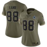 CeeDee Lamb Dallas Cowboys  Women's 2022 Salute To Service Limited Jersey - Olive