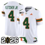 Mark Fletcher Jr. #4 Miami Hurricanes MIA 2026 CFP Final & Florida Patch Vapor Limited Jersey - All Stitched