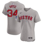 Men's Boston Red Sox David Ortiz  Gray Road Elite Player Jersey