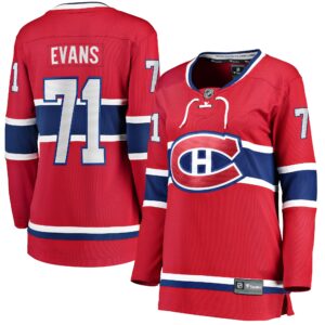 Jake Evans Montreal Canadiens Women's Home Breakaway Player Jersey - Red