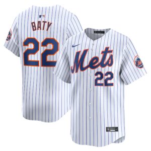 Men's New York Mets Brett Baty  White Home Limited Player Jersey