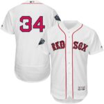 Boston Red Sox #34 David Ortiz White Flexbase Collection 2018 World Series Stitched Jersey