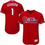 Philadelphia Phillies #1 Richie Ashburn Red Flexbase Collection Stitched Jersey