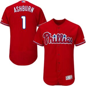 Philadelphia Phillies #1 Richie Ashburn Red Flexbase Collection Stitched Jersey
