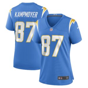 Hunter Kampmoyer Los Angeles Chargers Women's Game Player Jersey - Powder Blue