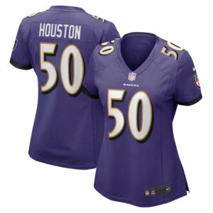Justin Houston Baltimore Ravens  Women's Game Jersey - Purple