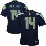 DK Metcalf Seattle Seahawks Youth Game Jersey - Navy