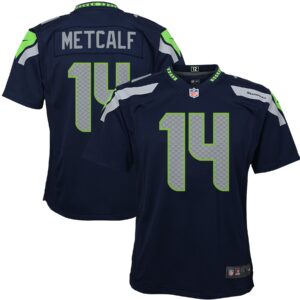 DK Metcalf Seattle Seahawks Youth Game Jersey - Navy
