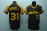 Mitchell And Ness San Diego Padres #31 Dave Winfield Stitched Coffee Throwback Jersey