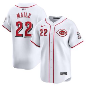 Men's Cincinnati Reds Luke Maile  White Home Limited Player Jersey