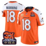 Peyton Manning Denver Broncos-Time Champions Patch Vapor Limited Jersey - All Stitched