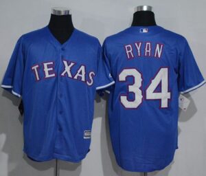 Texas Rangers #34 Nolan Ryan Blue New Cool Base Stitched Jersey