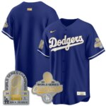 Team Los Angeles Dodgers 9x Champs Gold Collection Stadium Vapor Limited Jersey - All Royal