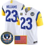 Kyren Williams #23 Los Angeles Rams 2025 United States 250th Anniversary Patch Vapor Limited Jersey - All Stitched