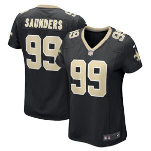 Khalen Saunders New Orleans Saints Women's Game Jersey - Black
