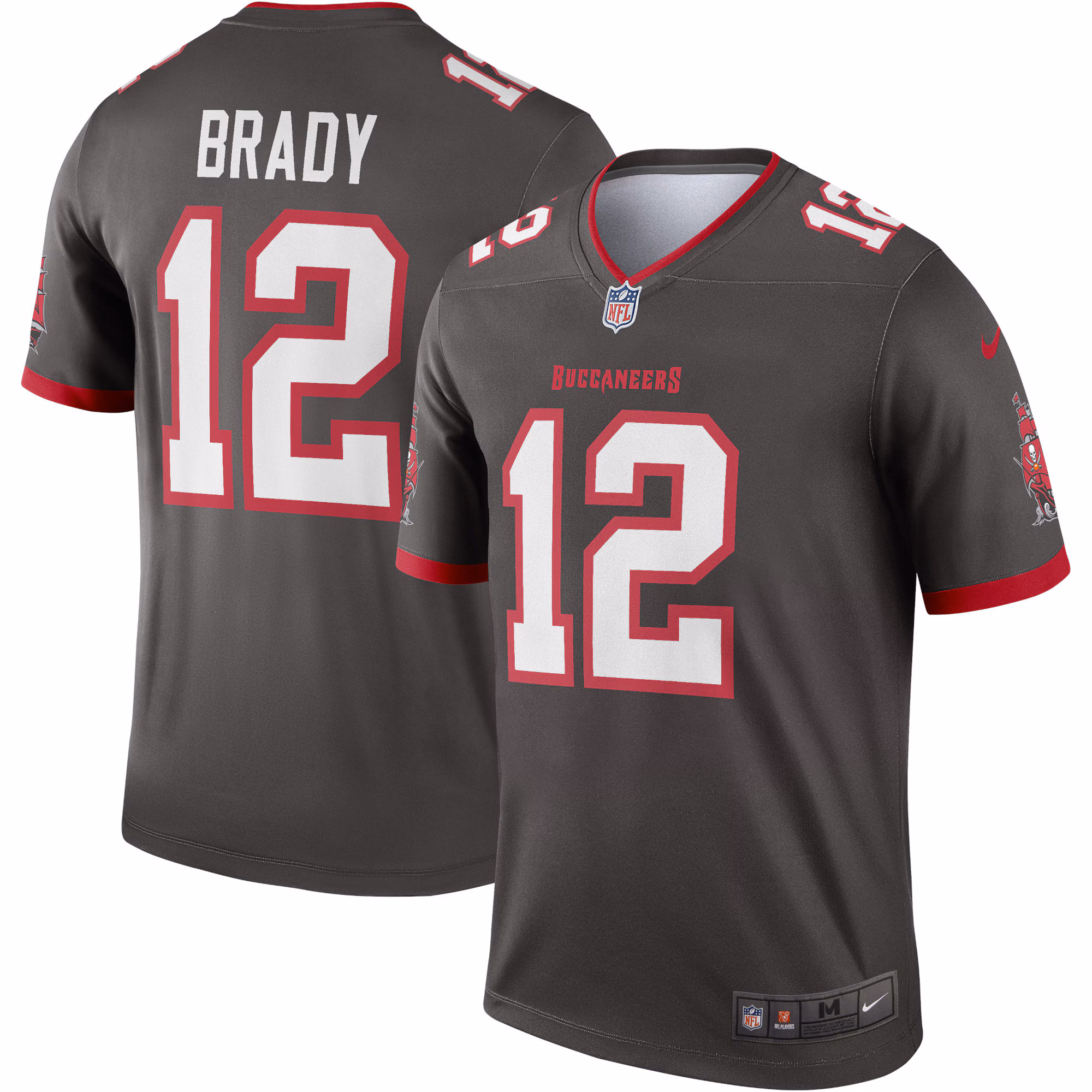 Tom Brady Tampa Bay Buccaneers Alternate Legend Jersey - Pewter