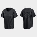 Men's San Diego Padres #38 Jorge Alfaro Pitch Black Fashion Cool Base Jersey - Black