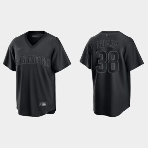 Men's San Diego Padres #38 Jorge Alfaro Pitch Black Fashion Cool Base Jersey - Black