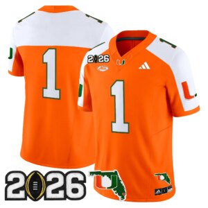 Team #1 Miami Hurricanes MIA 2026 CFP Final & Florida Patch Vapor Limited Jersey - All Stitched