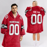 Adult Custom Blanket Hoodie Georgia Inspired Color