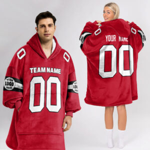 Adult Custom Blanket Hoodie Georgia Inspired Color