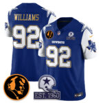 Quinnen Williams # 92 Dallas Cowboys Vapor Limited Gold Jersey - John Madden Patch - All Stitched