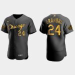 Men's Chicago White Sox #24 Yasmani Grandal 2022 All-Star Game Flex Base Jersey - Black