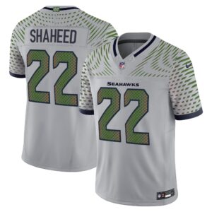 Rashid Shaheed #22 Seattle Seahawks 2025 Rivalries Collection Game Jersey - Wolf Gray