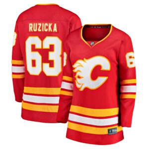 Adam Ruzicka Calgary Flames Women's Home Breakaway Player Jersey - Red