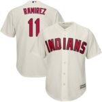 Cleveland Indians #11 Jose Ramirez Cream New Cool Base Stitched Jersey
