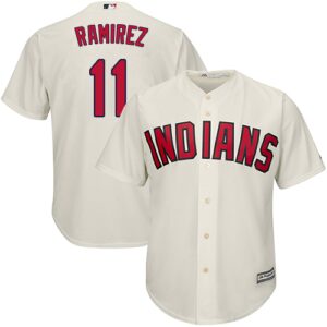 Cleveland Indians #11 Jose Ramirez Cream New Cool Base Stitched Jersey