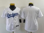 Men's  Los Angeles Dodgers Blank White Stitched Cool Base Jersey