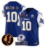 Joe Milton III # 10 Dallas Cowboys Vapor Limited Gold Jersey - John Madden Patch - All Stitched