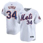 Men's New York Mets Kodai Senga  White 2024 World Tour London Series Home Limited Player Jersey
