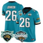Antonio Johnson #26 Jacksonville Jaguars JAX AFC South Division Champions Vapor Limited Throwback Jersey - All Stitched