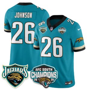 Antonio Johnson #26 Jacksonville Jaguars JAX AFC South Division Champions Vapor Limited Throwback Jersey - All Stitched