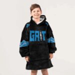 Kid Grit 14 Detroit Football Unisex Blanket Hoodie