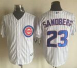 Chicago Cubs #23 Ryne Sandberg White New Cool Base Stitched Jersey