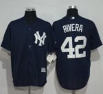 New York Yankees #42 Mariano Rivera Navy Blue New Cool Base Stitched Jersey