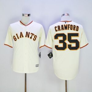 San Francisco Giants #35 Brandon Crawford Cream New Cool Base Stitched Jersey