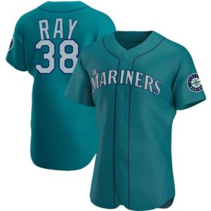 Men's Seattle Mariners #38 Robbie Ray Aqua Alternate Flexbase Jersey