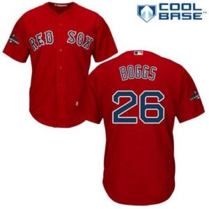 Boston Red Sox #26 Wade Boggs Red New Cool Base 2018 World Series Champions Stitched Jersey
