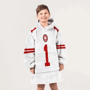 Kid 1 Nebraska Football Unisex Blanket Hoodie