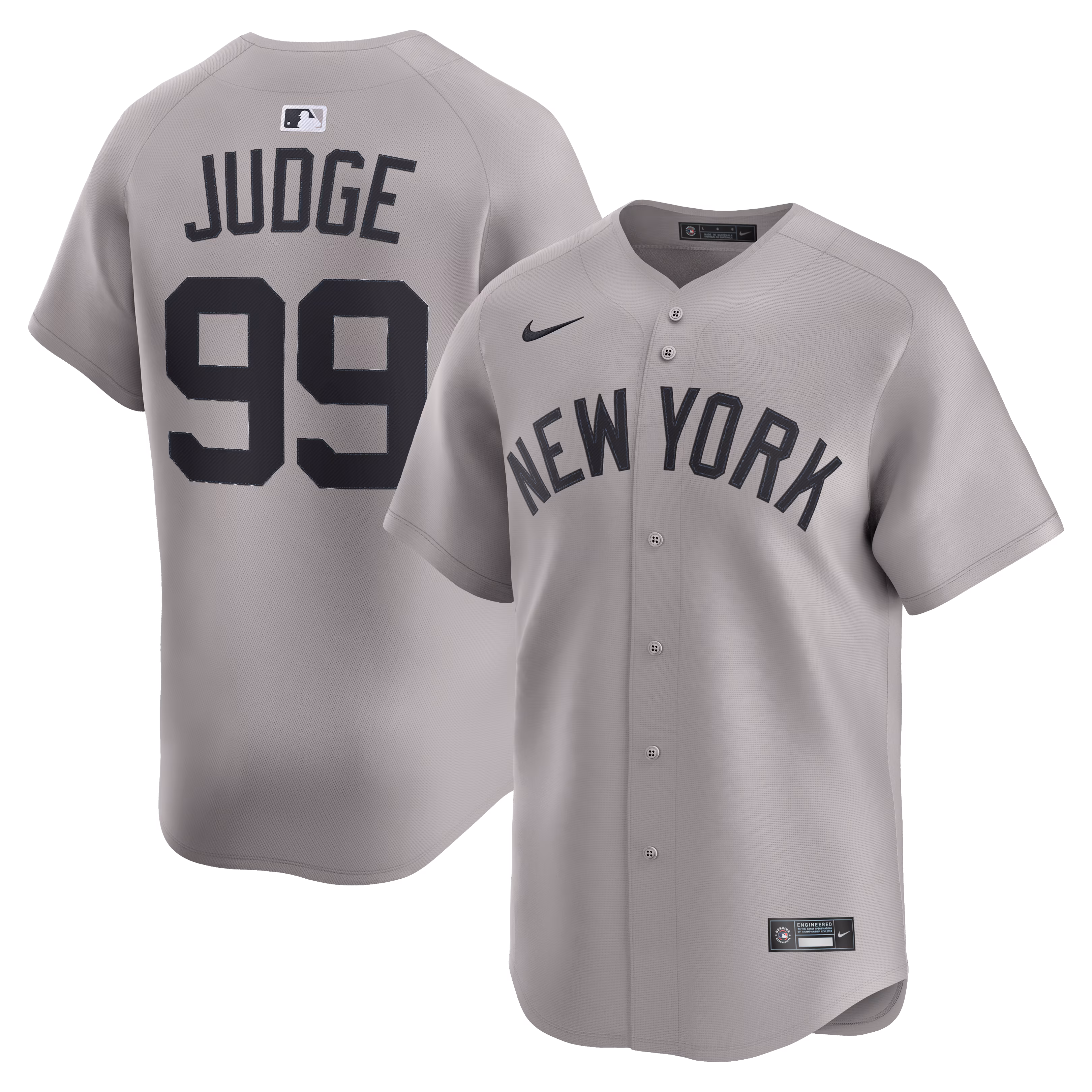 New York Yankees Aaron Judge #99 Gray Road Limited Player Jersey