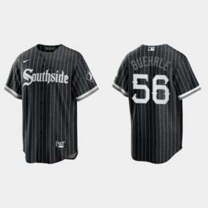 Men's Chicago White Sox #56 Mark Buehrle Black 2021 City Connect Cool Base Jersey