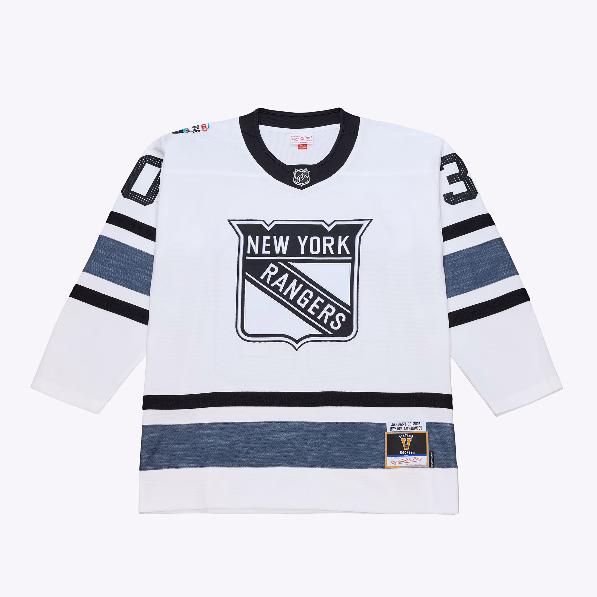 Henrik Lundqvist Mitchell & Ness White 2019 All-Star Game Power Play Jersey